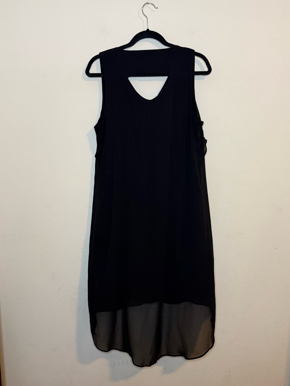 INC International Concepts Deep Black Ruffle Sleeveless Dress